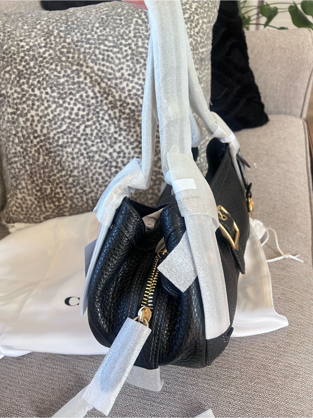 Coach Black Brass Drifter Shoulder Bag 31 - Picture 3 of 6